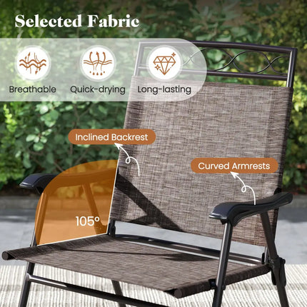 3 Pieces Outdoor Bistro Dining Furniture Set with 1.57 Inch Umbrella Hole - Brown - Patio Conversation Sets