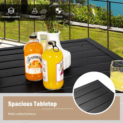 3 Pieces Outdoor Swivel Bar Set High Top Patio Bar Table and Rattan Wicker Chairs - Patio Conversation Sets
