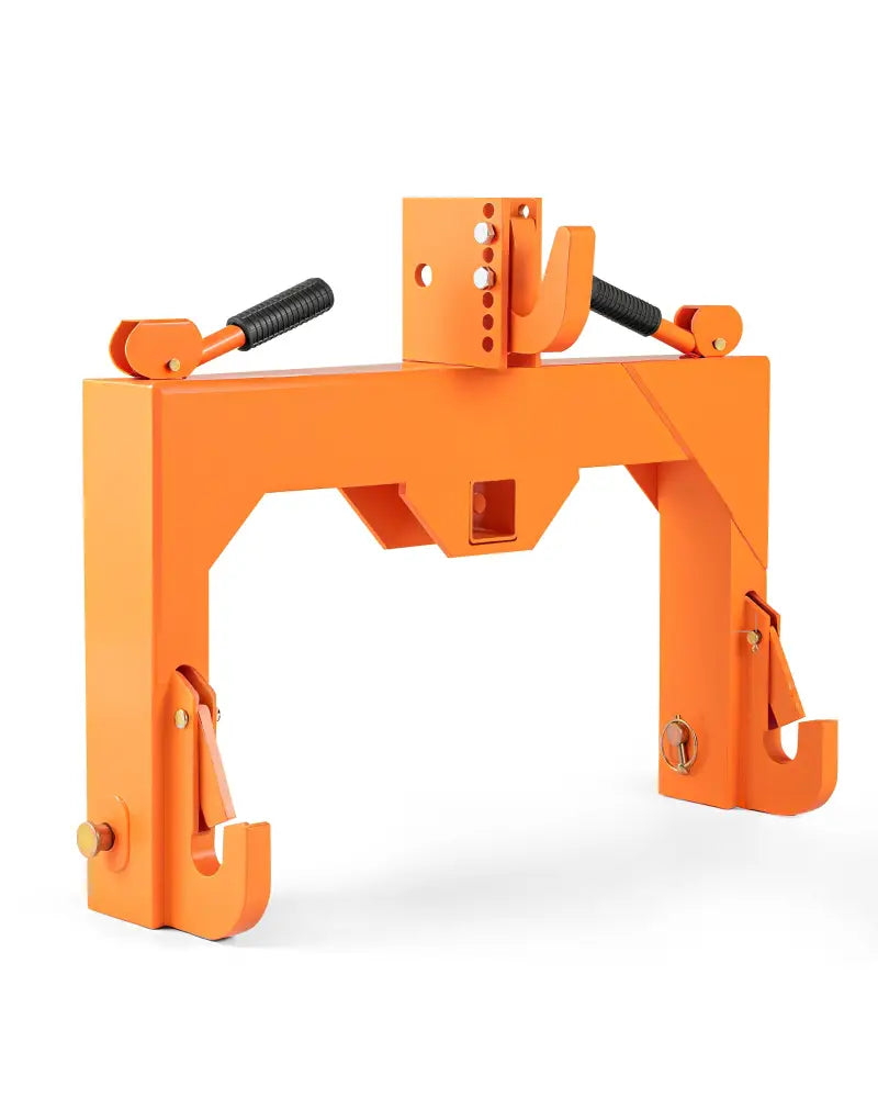 3-Point Quick Hitch with 5 Level Adjustable Bolt for Farming-Orange - Orange - Garden Tools