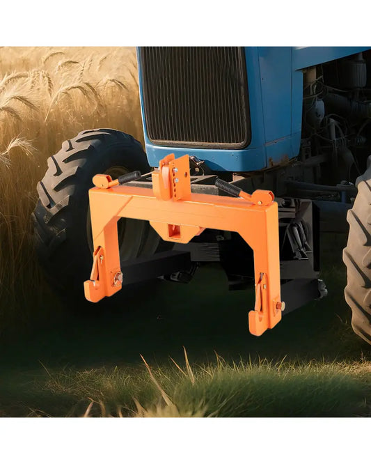 3-Point Quick Hitch with 5 Level Adjustable Bolt for Farming-Orange - Orange - Garden Tools