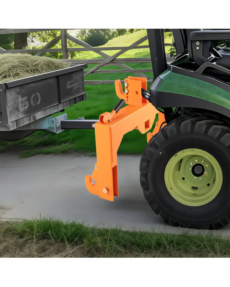 3-Point Quick Hitch with 5 Level Adjustable Bolt for Farming-Orange - Orange - Garden Tools