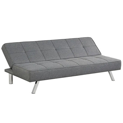 3-Seat Convertible Sofa Bed with High-Density Sponge for Living Room - Gray - Sofas & Loveseats