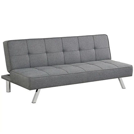 3-Seat Convertible Sofa Bed with High-Density Sponge for Living Room - Gray - Sofas & Loveseats
