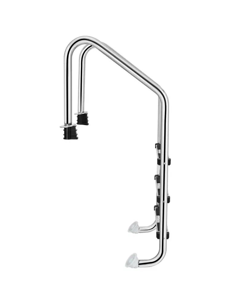3-Step Stainless Steel Swimming Pool Ladder with Anti-Slip Step - Silver - Swimming Pools