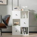 3-Tier Bookshelf with Anti-toppling Device for Living Room-White - White - Bookcases