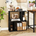 3-Tier Bookshelf with Display Shelf for Small Space-Black - Black - Bookcases