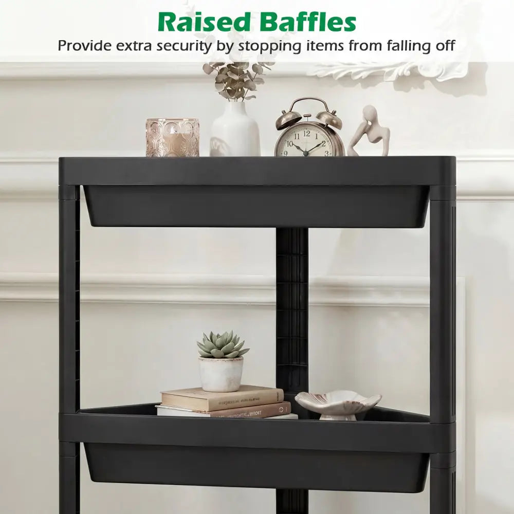 3-Tier Corner Shower Caddy 2-Pack with Detachable Design-Black - Black - Floor Cabinets