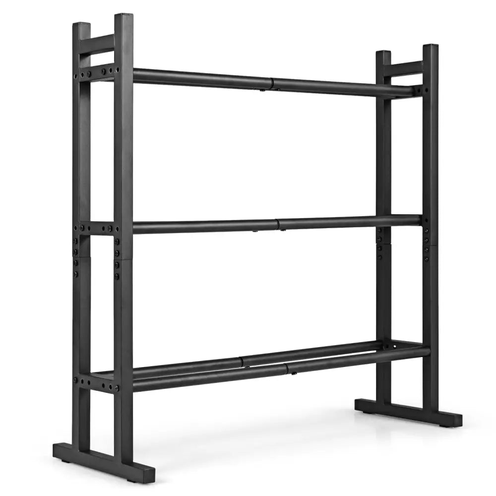 3-Tier Dumbbell Rack 529LB Capacity Heavy-Duty Adjustable Weight Rack Stand-Black - Black - Dumbbells