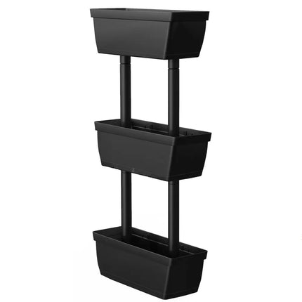 3-Tier Freestanding Vertical Plant Stand for Gardening and Planting Use - Black - Raised Garden Beds
