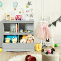 3-Tier Kids Bookcase Storage Organizer-Gray - Gray - Kids Storage