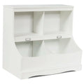 3-Tier Kids Bookcase Storage Organizer-White - White - Kids Storage