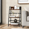 3-Tier Ladder Industrial Bookshelf - Rustic Brown - Bookcases