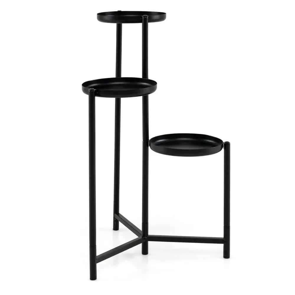 3-Tier Metal Plant Stand Indoor Outdoor Tall Corner Flower Pot Holder Display Rack - Plant Stands