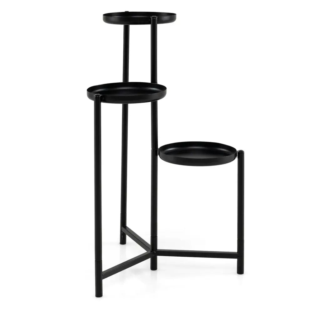 3-Tier Metal Plant Stand Indoor Outdoor Tall Corner Flower Pot Holder Display Rack - Plant Stands