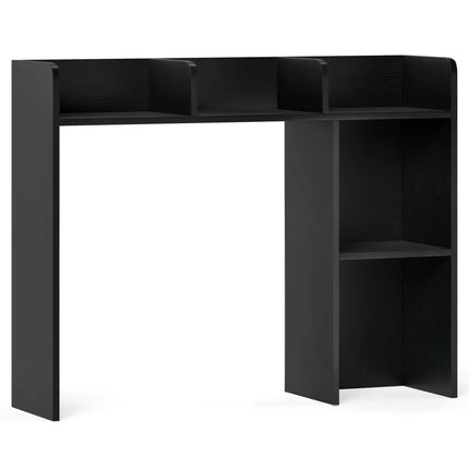 3-Tier Multipurpose Desk Bookshelf with 4 Shelves-Black Costway