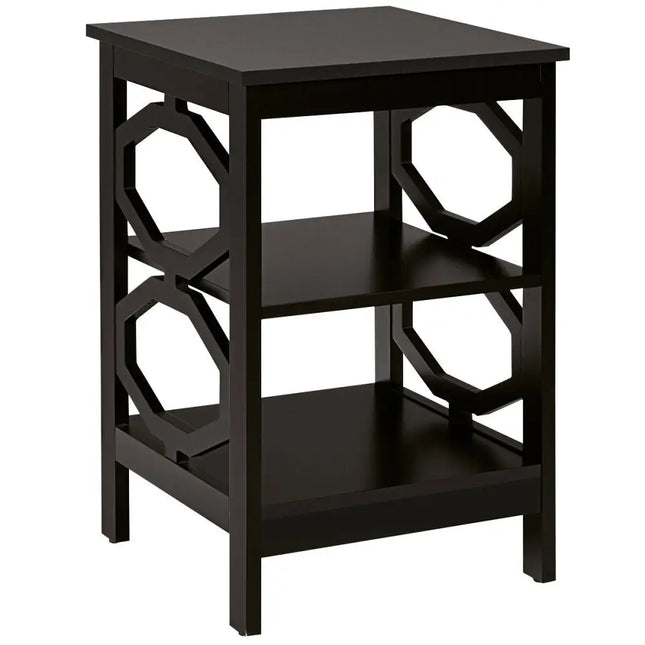 3-tier Nightstand Sofa Side End Accent Table-Coffee - Coffee - End & Side Tables