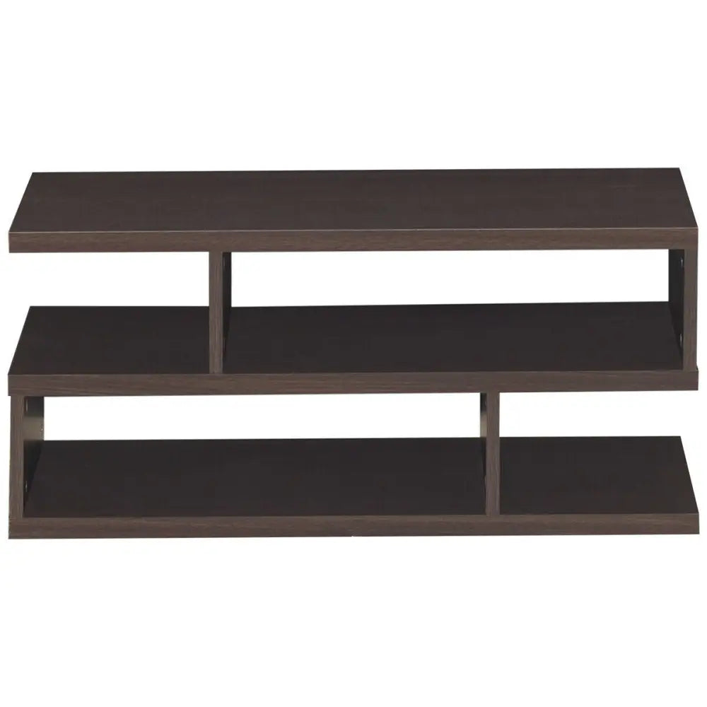 3-Tier Rectangular Modern Coffee Table with Storage Shelf - Brown - Coffee Tables