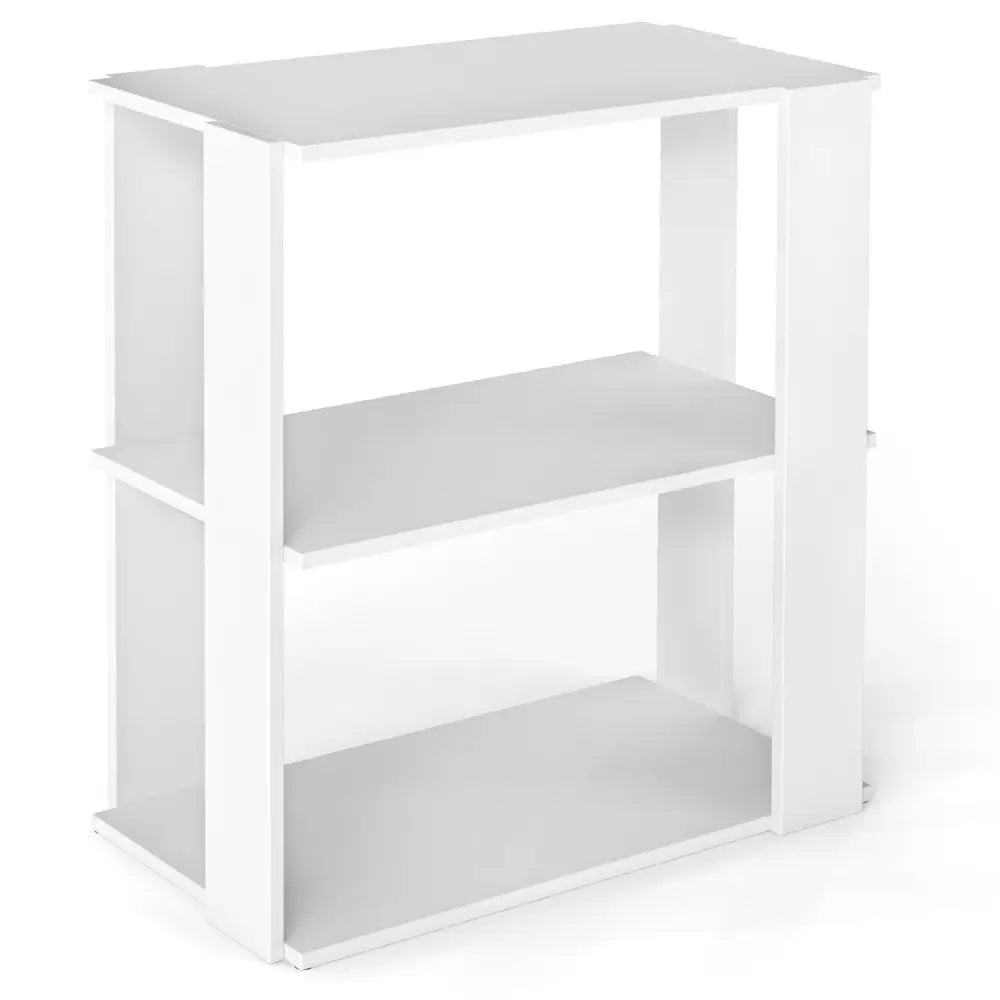 3-Tier Shoe Rack Modern Shoe Organizer with Stackable Design-White - White - Shoe Racks & Storage Benches