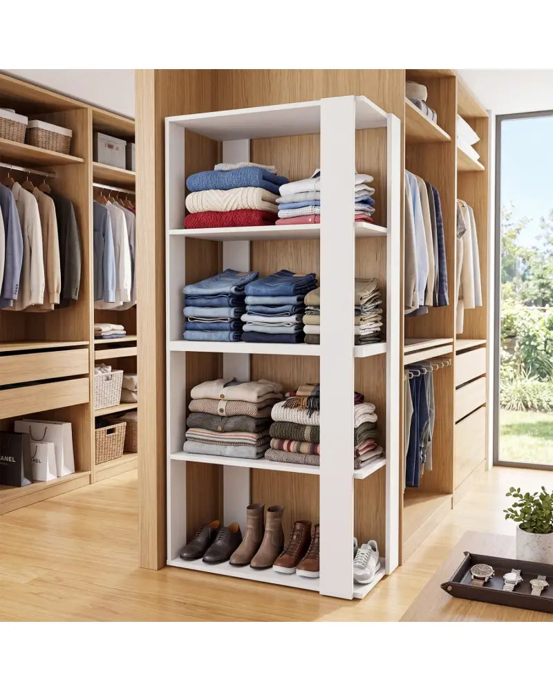 3-Tier Shoe Rack Modern Shoe Organizer with Stackable Design-White - White - Shoe Racks & Storage Benches
