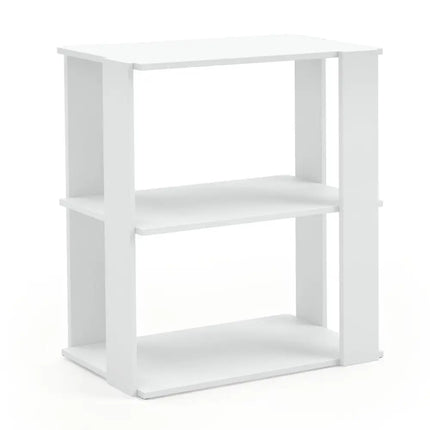 3-Tier Shoe Rack Set of 2 with Stackable Design and Anti-Tipping Device for Closet-White - White - Shoe Racks & Storage