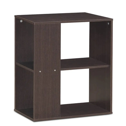 3-Tier Side End Table with Storage Shelves -Brown Costway