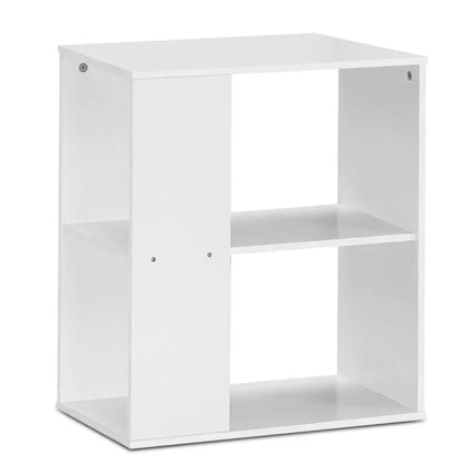 3-Tier Side End Table with Storage Shelves -White Costway