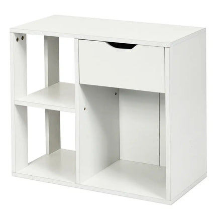 3-Tier Side Table with Storage Shelf and Drawer Space Costway