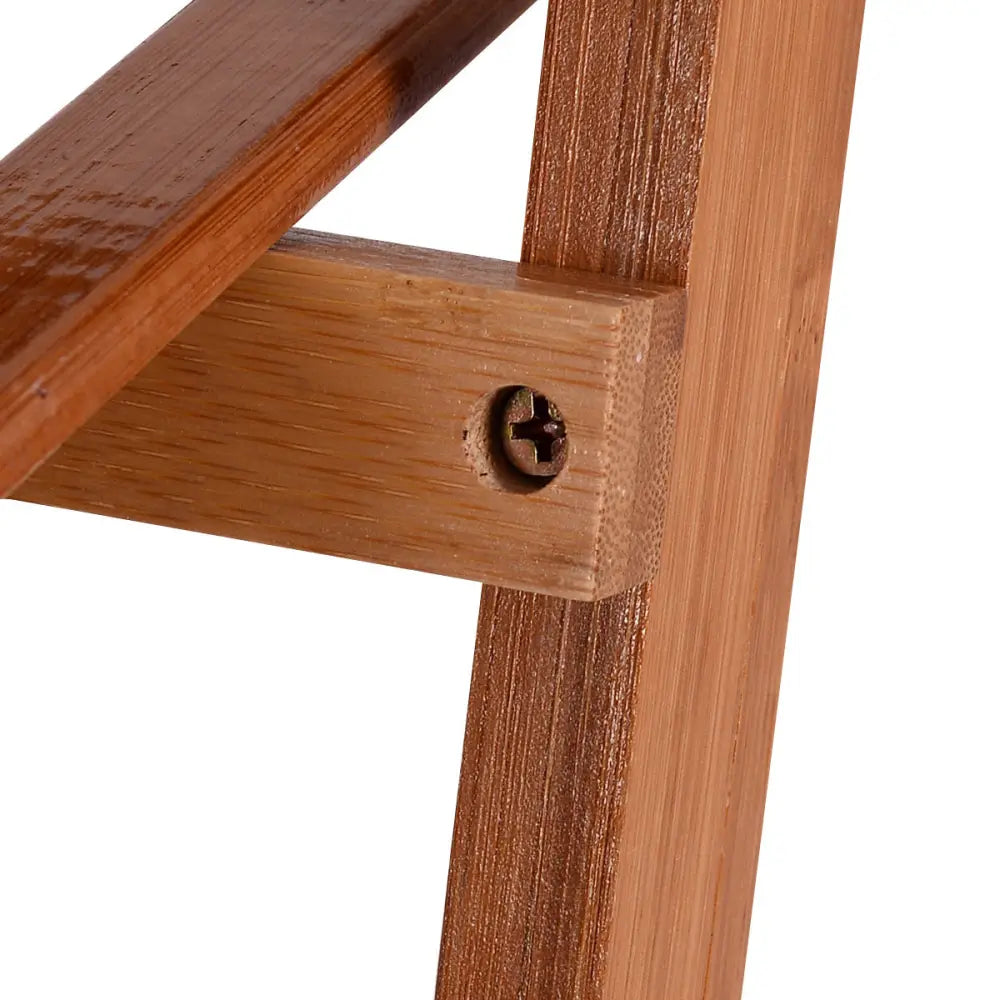 3 Tiers Outdoor Stand Bamboo Flower Pot Shelf - Natural - Plant Stands
