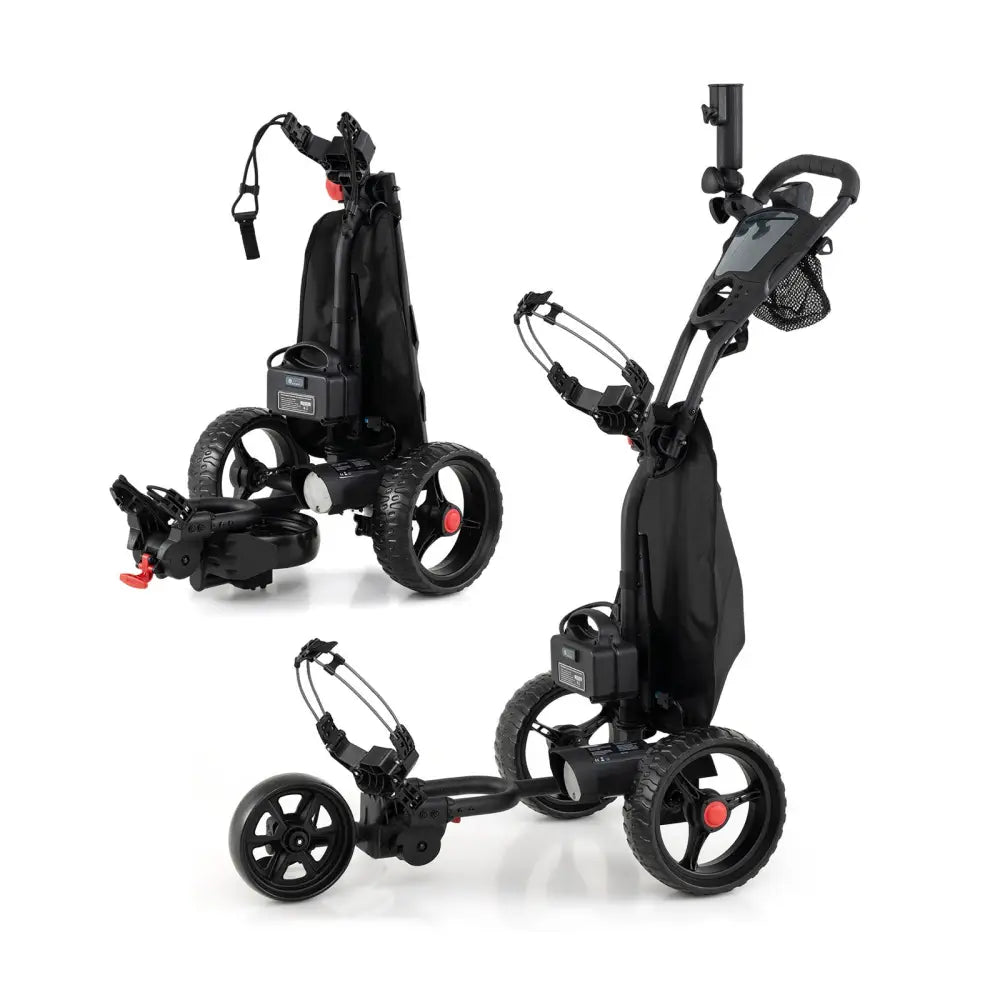 3 Wheel Golf Bag Cart with Adjustable Handle and 9 Speed Settings - Golf