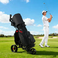 3 Wheel Golf Bag Cart with Adjustable Handle and 9 Speed Settings - Golf