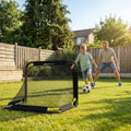 3 x 2 FT Portable Pop-up Football Training Equipment with Net - Black - Sport Equipments