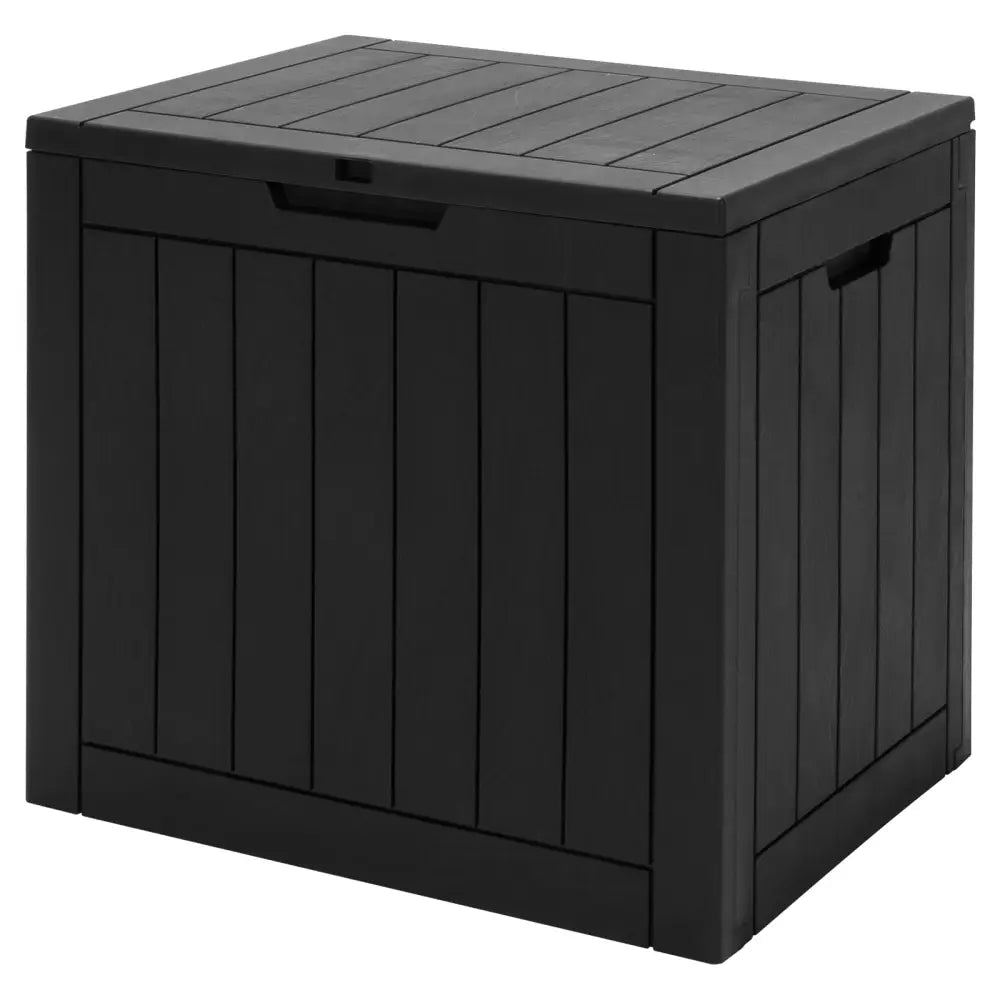 30 Gallon Deck Box Storage Seating Container-Light Brown - Black - Sheds & Outdoor Storage