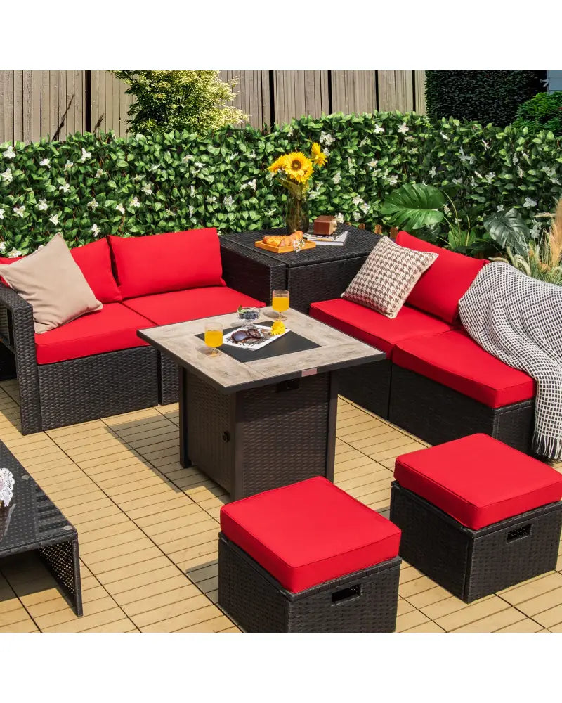 30 Inch Square Propane Gas Fire Pit Table Ceramic Tabletop - Gray - Fire Pit Tables