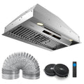30 Inch Under Cabinet Range Hood with 4 Fan Speeds and Baffles Filters-Silver - Silver - Kitchen Appliances