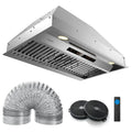 30 Inch Under Cabinet Range Hood with 4 Fan Speeds and Baffles Filters-Silver Costway