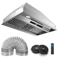 30 Inch Under Cabinet Range Hood with 4 Fan Speeds and Baffles Filters-Silver - Silver - Kitchen Appliances