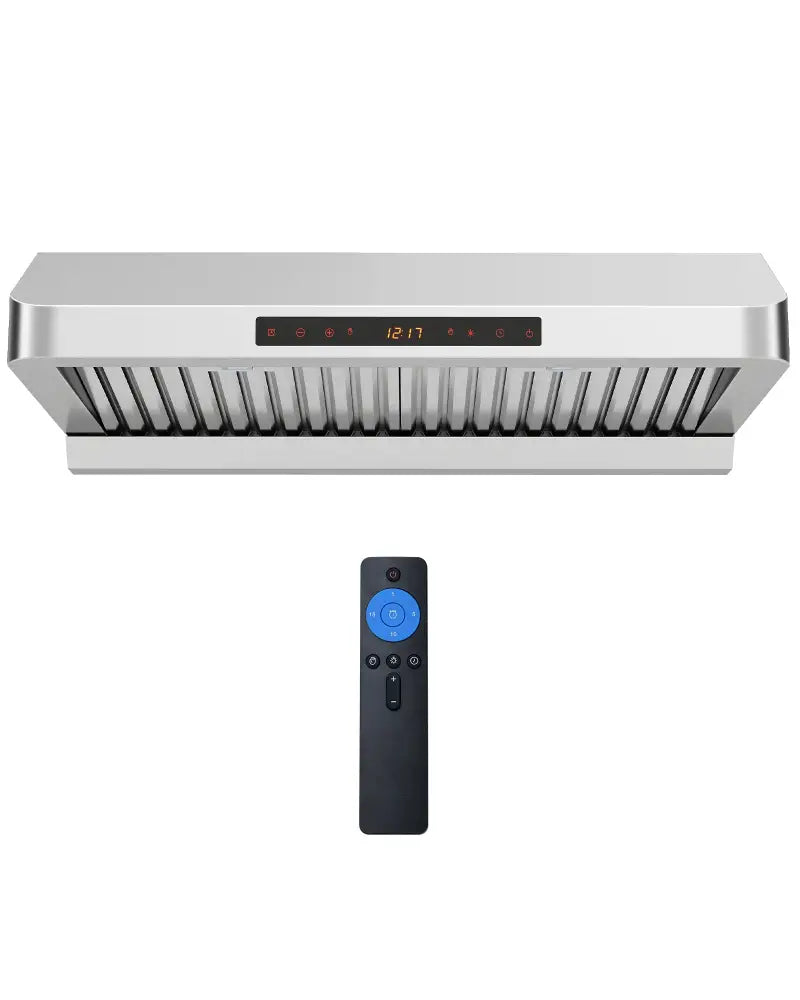 30 Inch Under Cabinet Range Hood with Oil Collector 900 CFM Stainless Steel Kitchen Vent-Silver - Silver - Kitchen