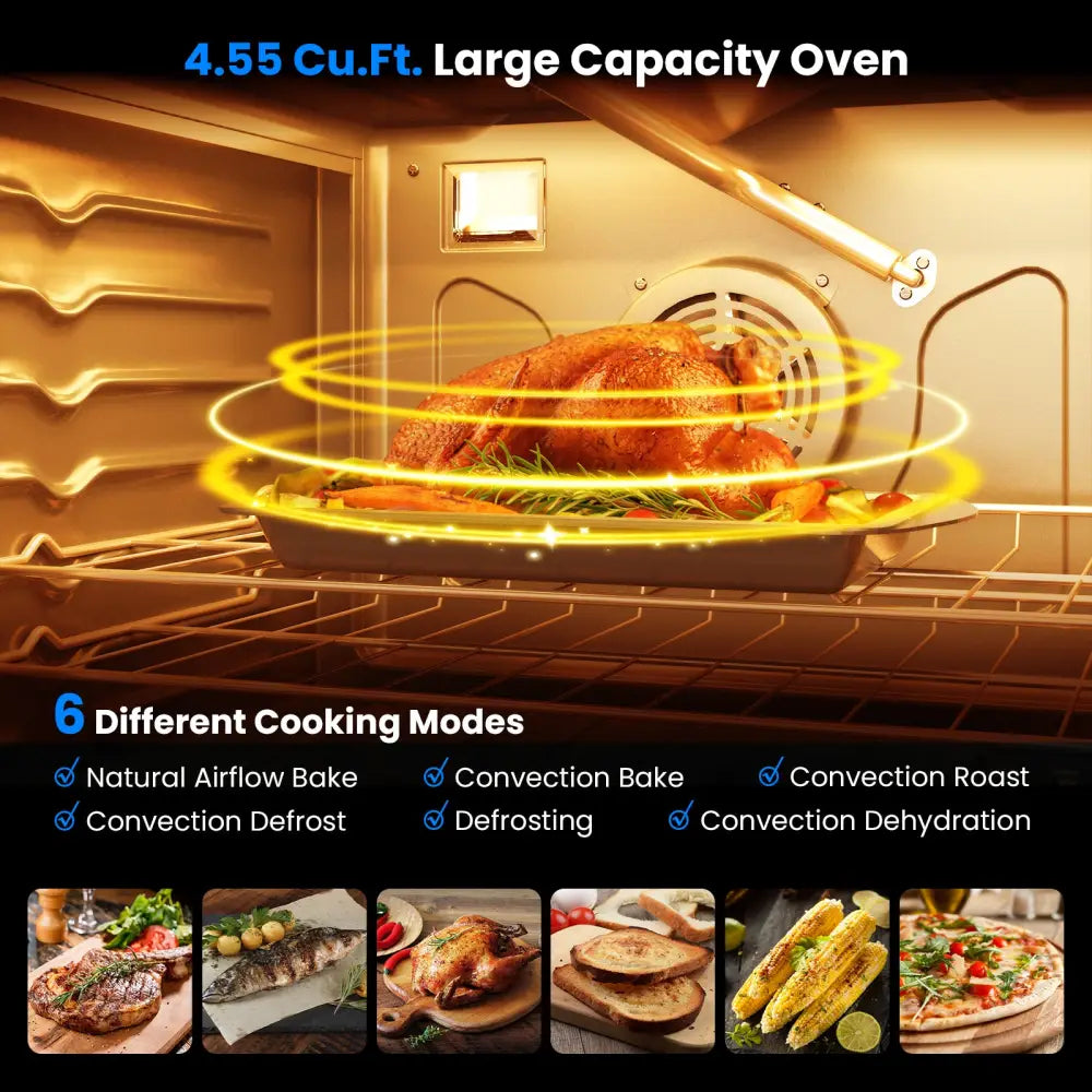 30 Inches 120V Natural Gas Range with 5 Burners Cooktop - Silver - Food Warmers & Burners