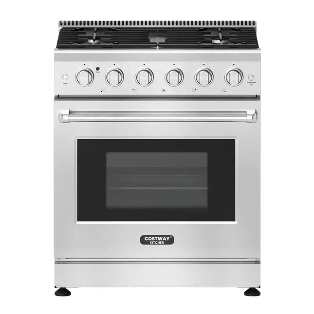 30 Inches 120V Natural Gas Range with 5 Burners Cooktop Costway