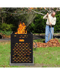 30 Inches Ultra Thick Burn Barrel with Venting Patterns and 4 Cross Braces - Fireplace Tools