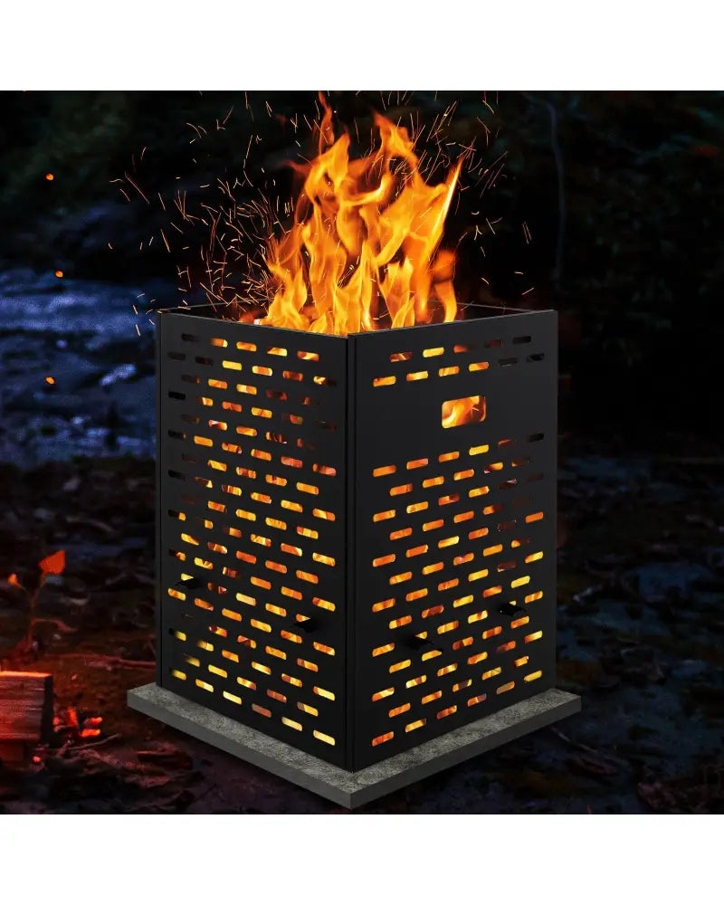 30 Inches Ultra Thick Burn Barrel with Venting Patterns and 4 Cross Braces - Fireplace Tools