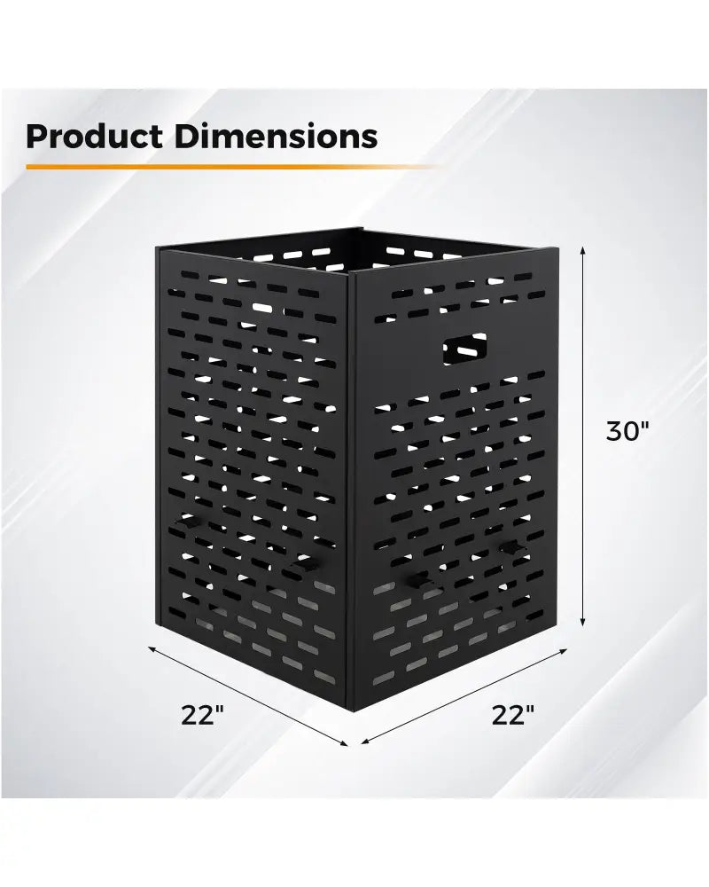 30 Inches Ultra Thick Burn Barrel with Venting Patterns and 4 Cross Braces - Fireplace Tools