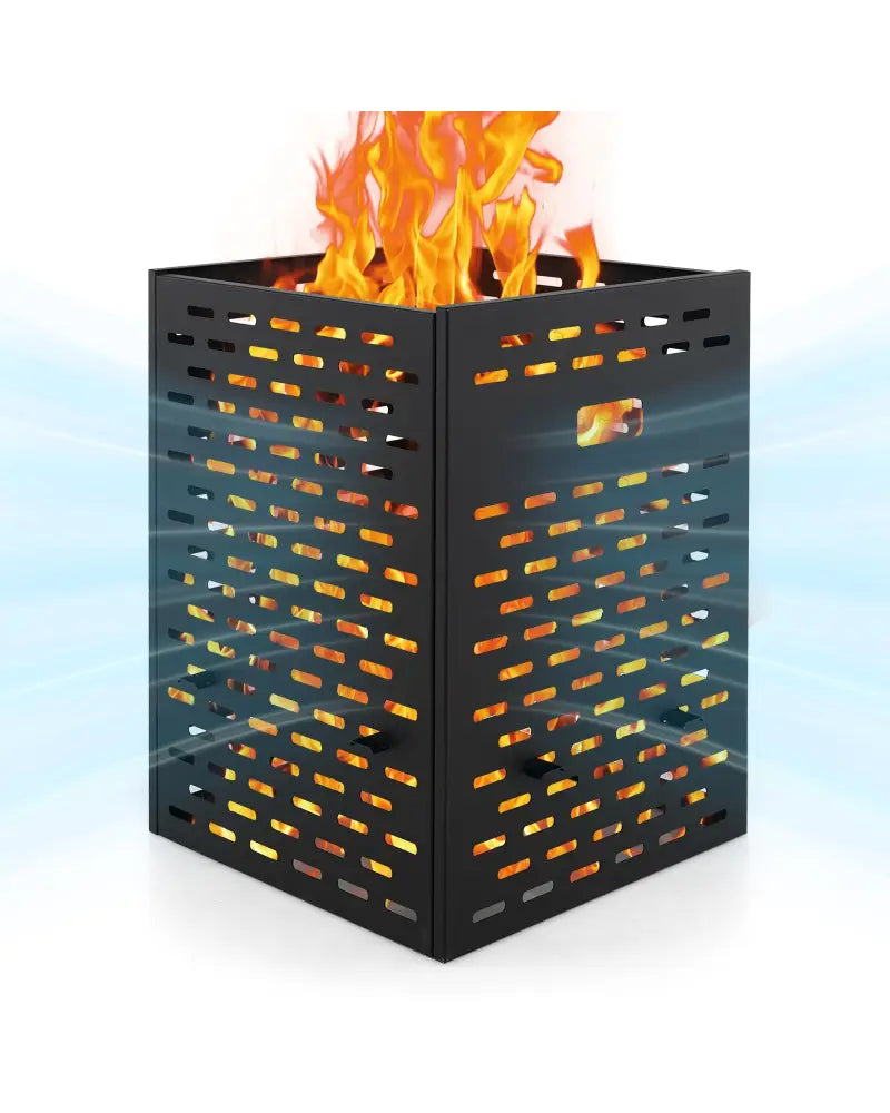 30 Inches Ultra Thick Burn Barrel with Venting Patterns and 4 Cross Braces - Fireplace Tools