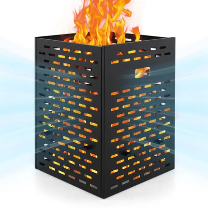 30 Inches Ultra Thick Burn Barrel with Venting Patterns and 4 Cross Braces - Fireplace Tools