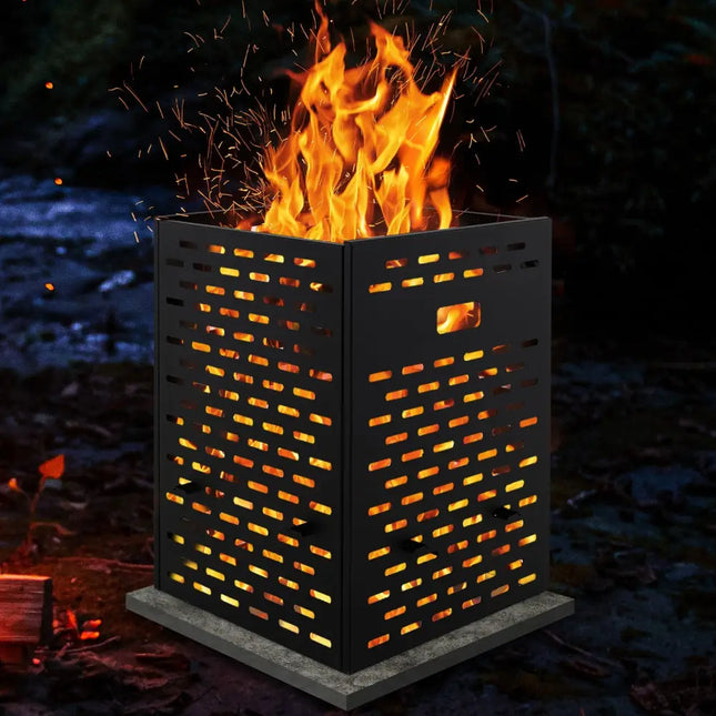 30 Inches Ultra Thick Burn Barrel with Venting Patterns and 4 Cross Braces - Fireplace Tools