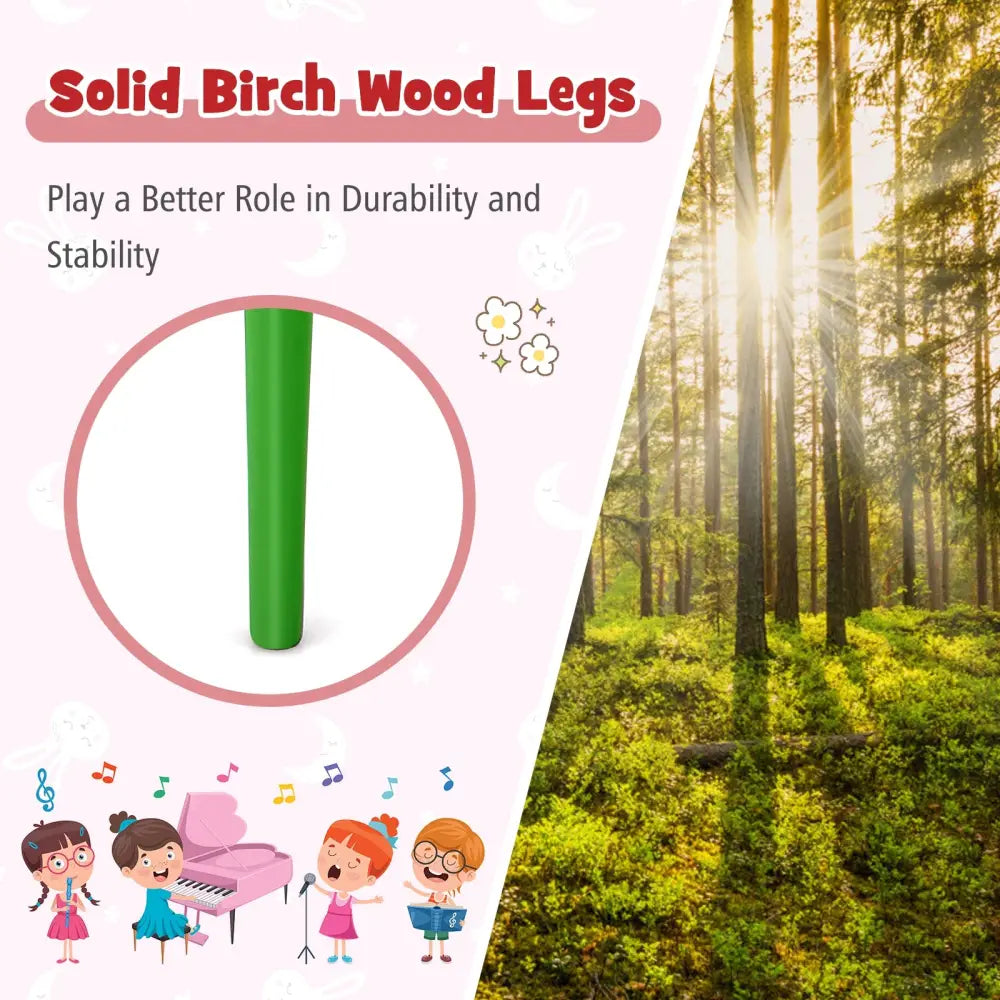 30-Key Wood Toy Kids Grand Piano with Bench and Music Rack-Multicolor - Multicolor - Pianos & Keyboards