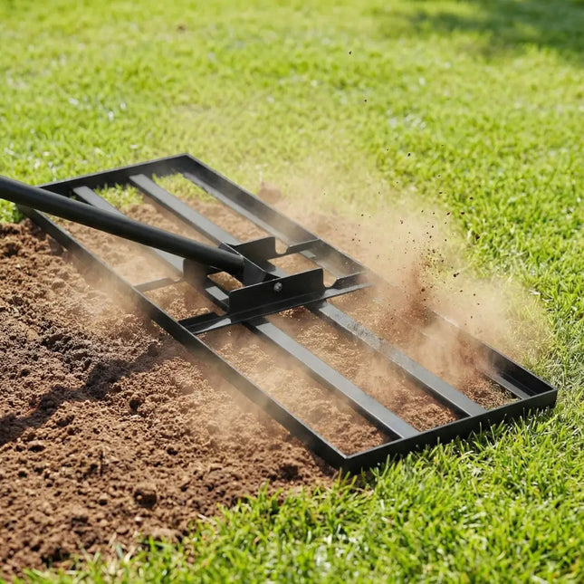 30 x 10 Inch Heavy Duty Lawn Level Tool with 69 Inch Handle-Black - Black - Lawn Care Tools