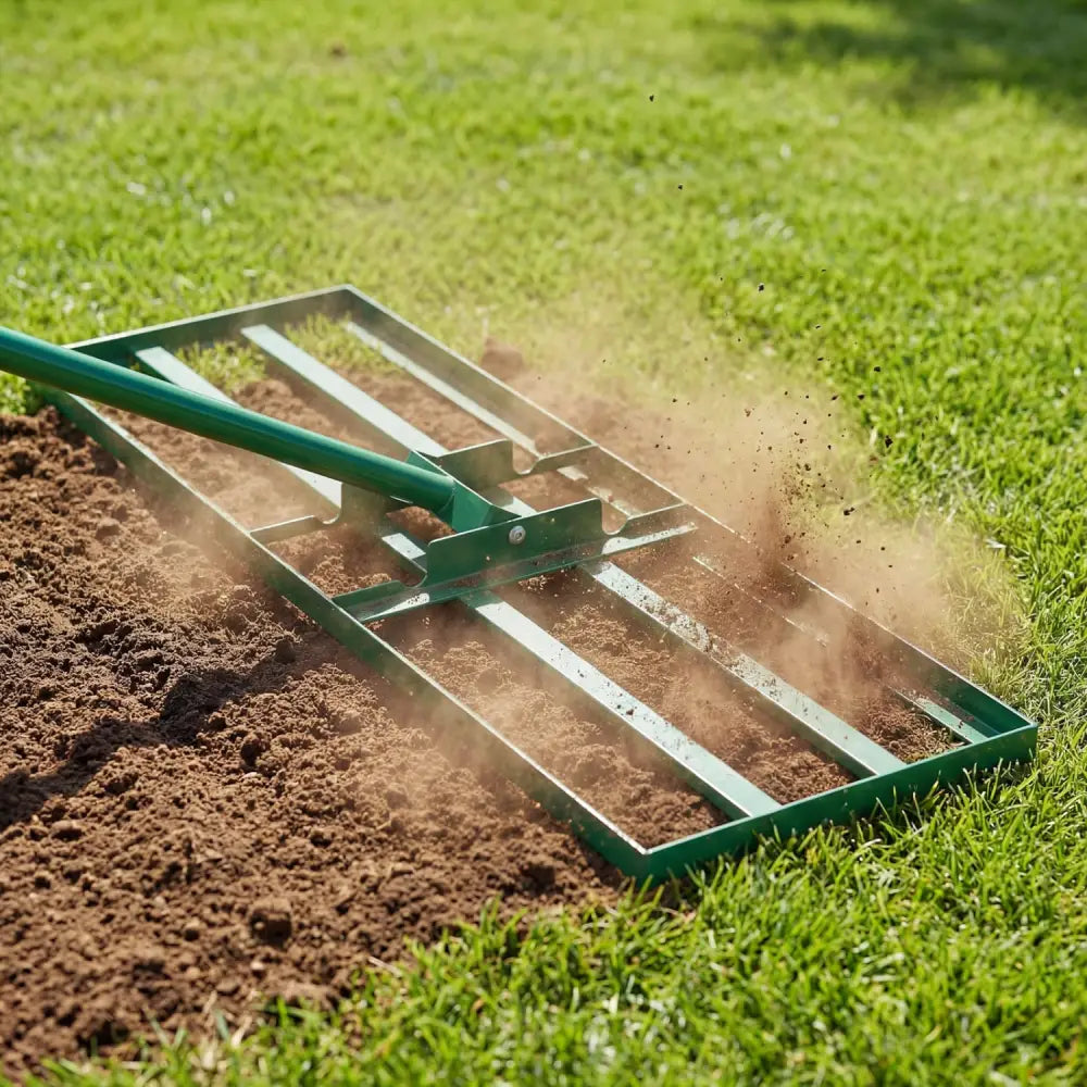 30 x 10 Inch Heavy Duty Lawn Level Tool with 69 Inch Handle-Green - Green - Lawn Care Tools