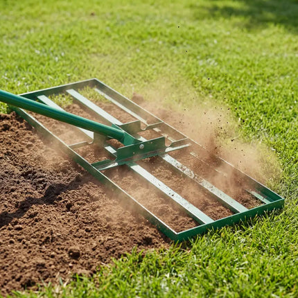 30 x 10 Inch Heavy Duty Lawn Level Tool with 69 Inch Handle-Green - Green - Lawn Care Tools