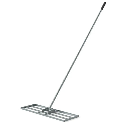 30 x 10 Inch Heavy Duty Lawn Level Tool with 69 Inch Handle-Silver - Silver - Lawn Care Tools